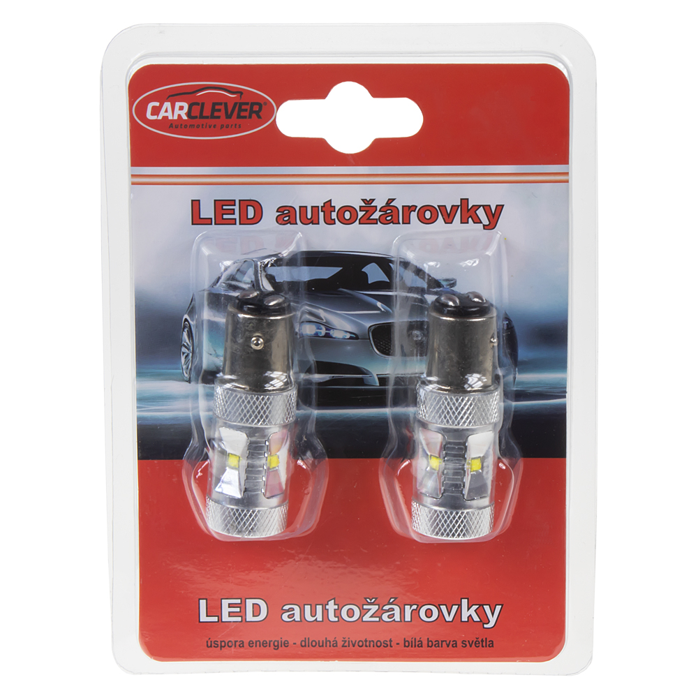 CREE LED ŽÁROVKA BAZ15D 12-24V, 30W (6x5W) bílá