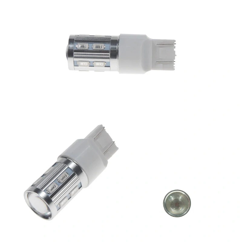 CREE LED T20 (7443) oranžová, 10-30V, 12SMD + 3W LED