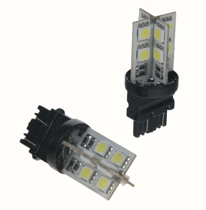 LED T20 (3157) bílá, 12V, 16LED/3SMD