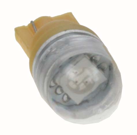 LED T10 oranžová, 12V, 1LED/3SMD s čočkou