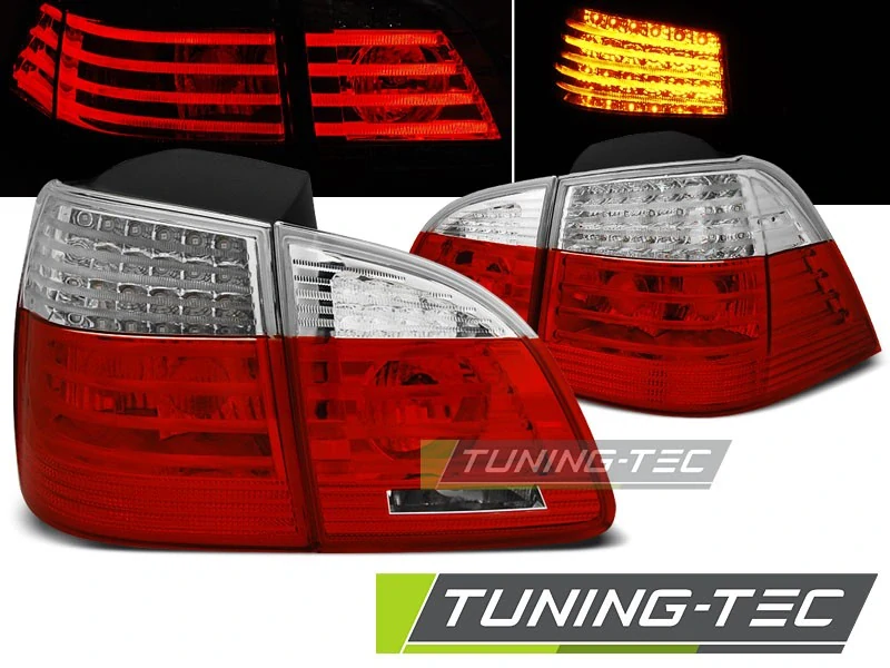 Zadní světlomety BMW E61, 2004-2007 Touring, Combi LED, červené, bílé 