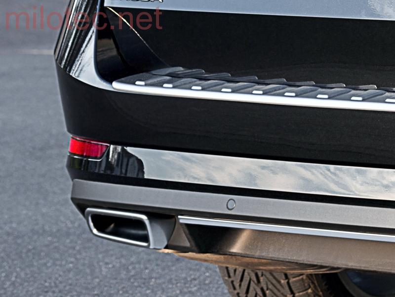 Dummy - koncovky výfuku, ABS - Alu-Brusch, Škoda Superb III. Limousine / Combi