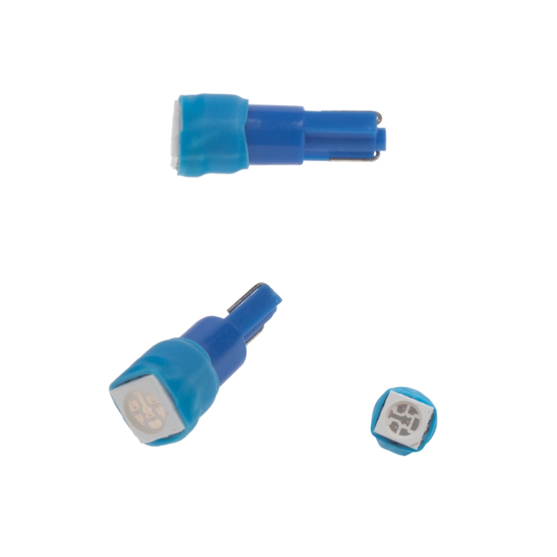 LED žárovky T5 modrá, 12V, 1LED/3SMD