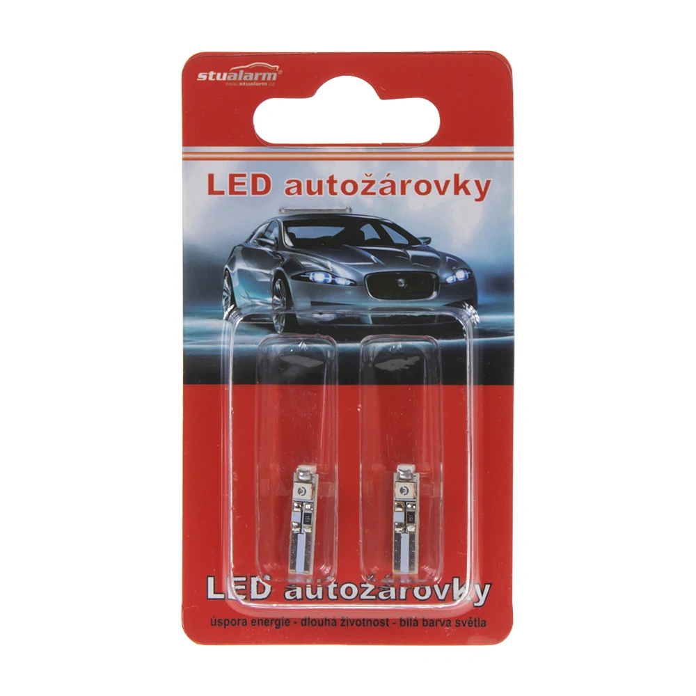 LED T5 červená, 12V, 3LED/SMD