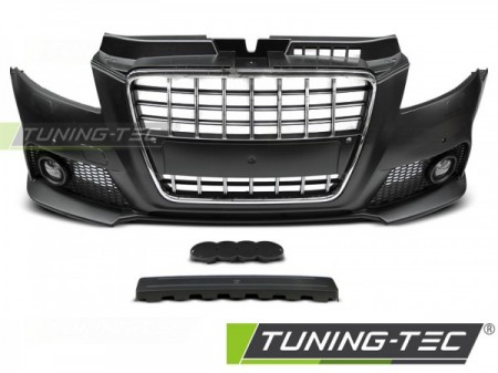 Nárazník přední AUDI A3 08-12 S8 STYLE CHROME BLACK PDC