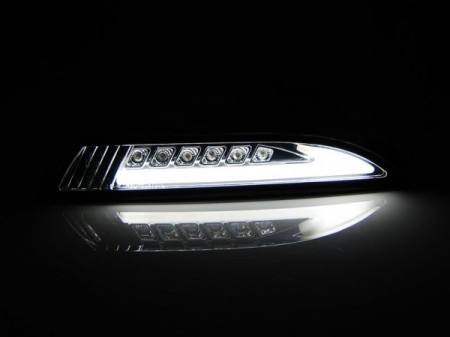 Přední blinkry LED s pozičním světlem VW Scirocco 08-, chrom KPVW41