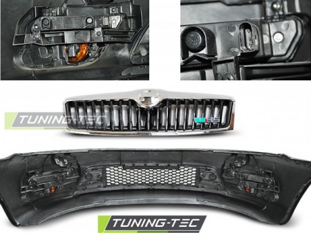 Přední nárazník Sport Škoda Octavia 2 facelift + chrom maska