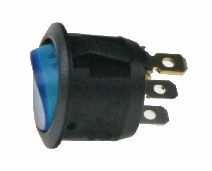 Spínač kulatý 6A oranžová LED