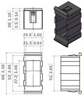 Rámeček pro rocker spínač prostřední