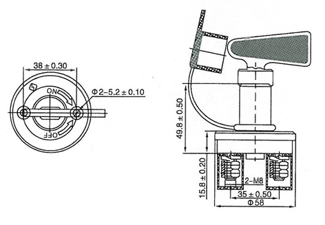 Odpojovač baterie 250A, M8