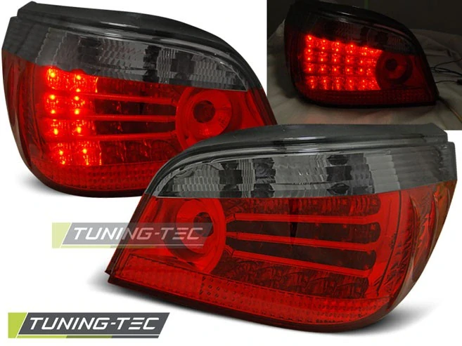 ZADNÍ SVĚTLA, LAMPY LED BMW E60, 2003-2007, SEDAN, KOUŘOVÉ, ČERVENÉ