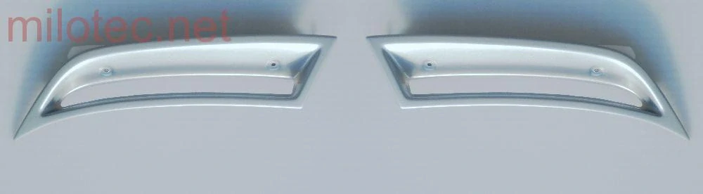 Atrapa výfuku - ABS-stříbrný matný, Škoda Octavia III./ Facelift, r.v.2013/2017