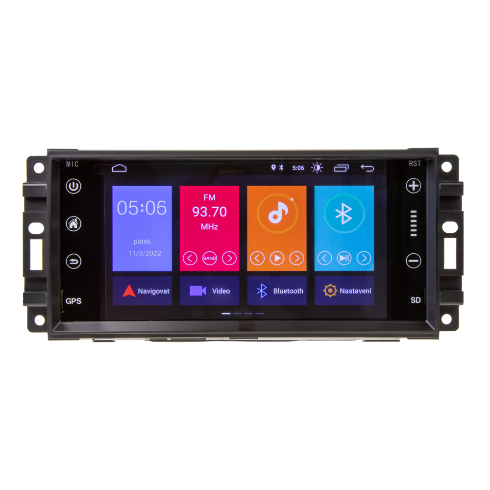 Autorádio pro Jeep 7" LCD, Android 11.0, WI-FI, GPS, Carplay, Mirror link, Bluetooth, 3 x USB
