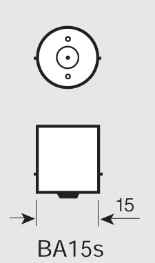 LED BA15s bílá, 12V, 13LED/5730SMD