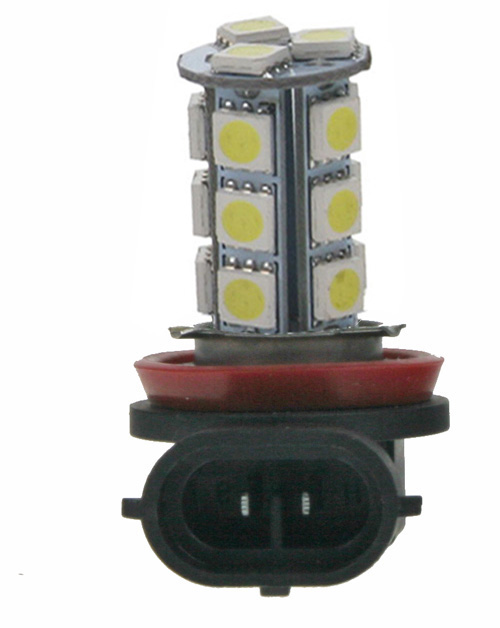 LED H8 bílá, 12V, 18LED/3SMD