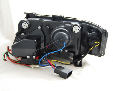 Světla přední AUDI A6 05.97-05.01 TUBE LIGHTS TRU DRL BLACK