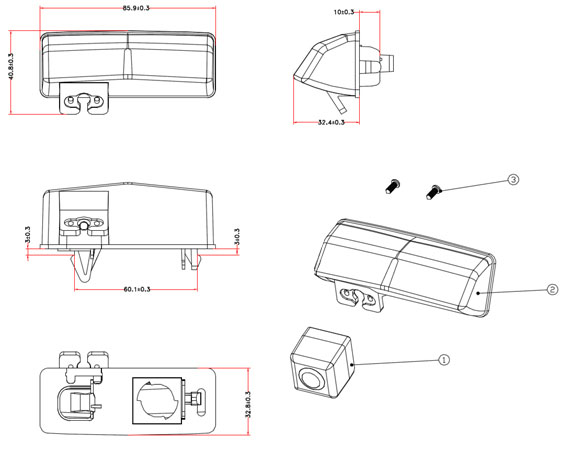 Kamera formát PAL do vozu Toyota Prius 2012-, RAV 4 2013-