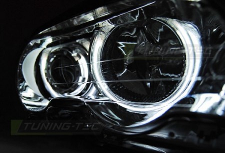 Světla přední BMW E46 04.99-03.03 COUPE CABRIO ANGEL EYES CHROME CCFL