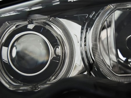 Světla přední BMW E46 09.01-03.05 ANGEL EYES LED BLACK