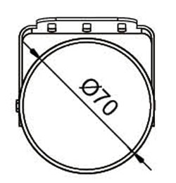 LED světla KULATÁ pro denní svícení ECE, 70mm