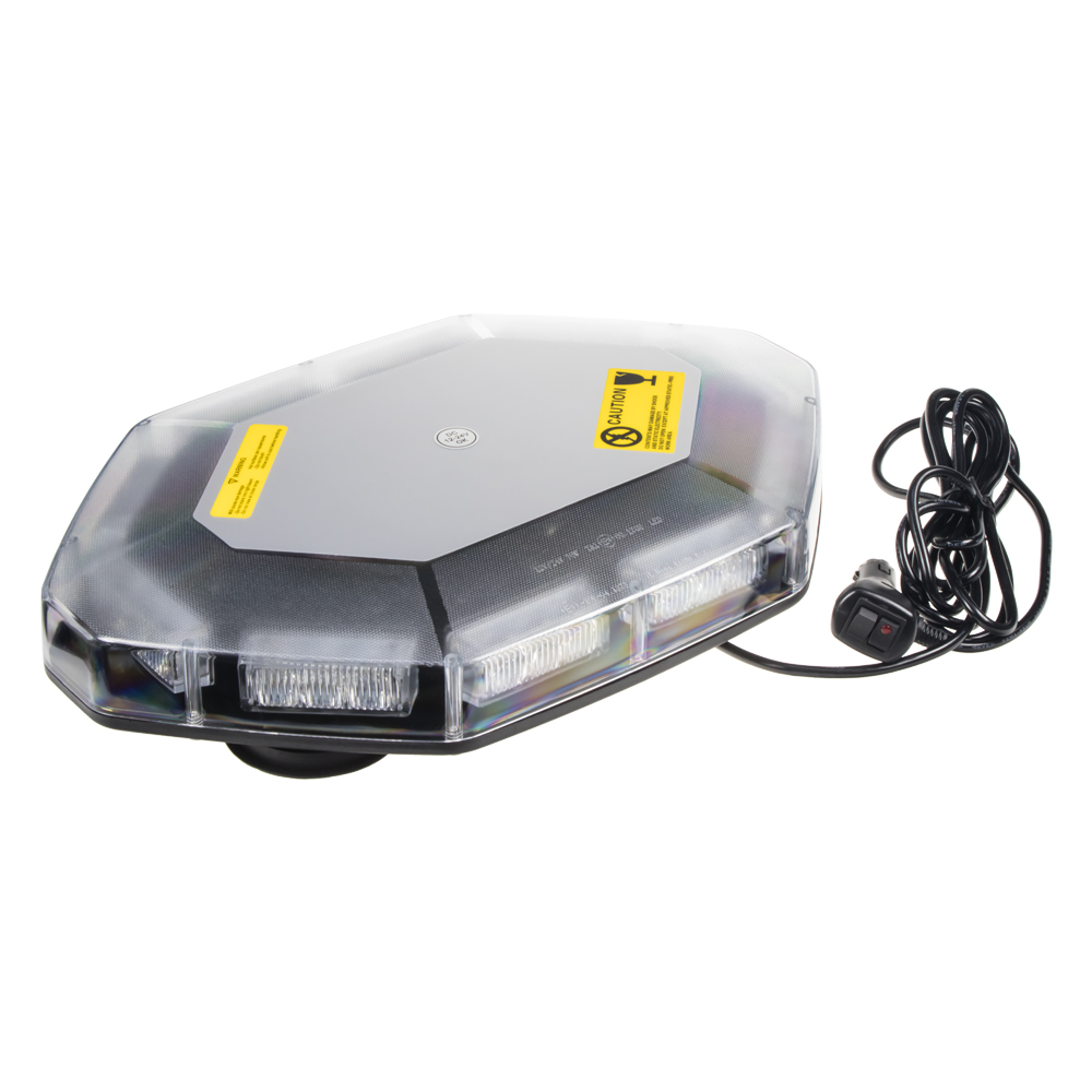 LED světelná rampa, oranžová, magnet, 30x LED 1W, ECE R10