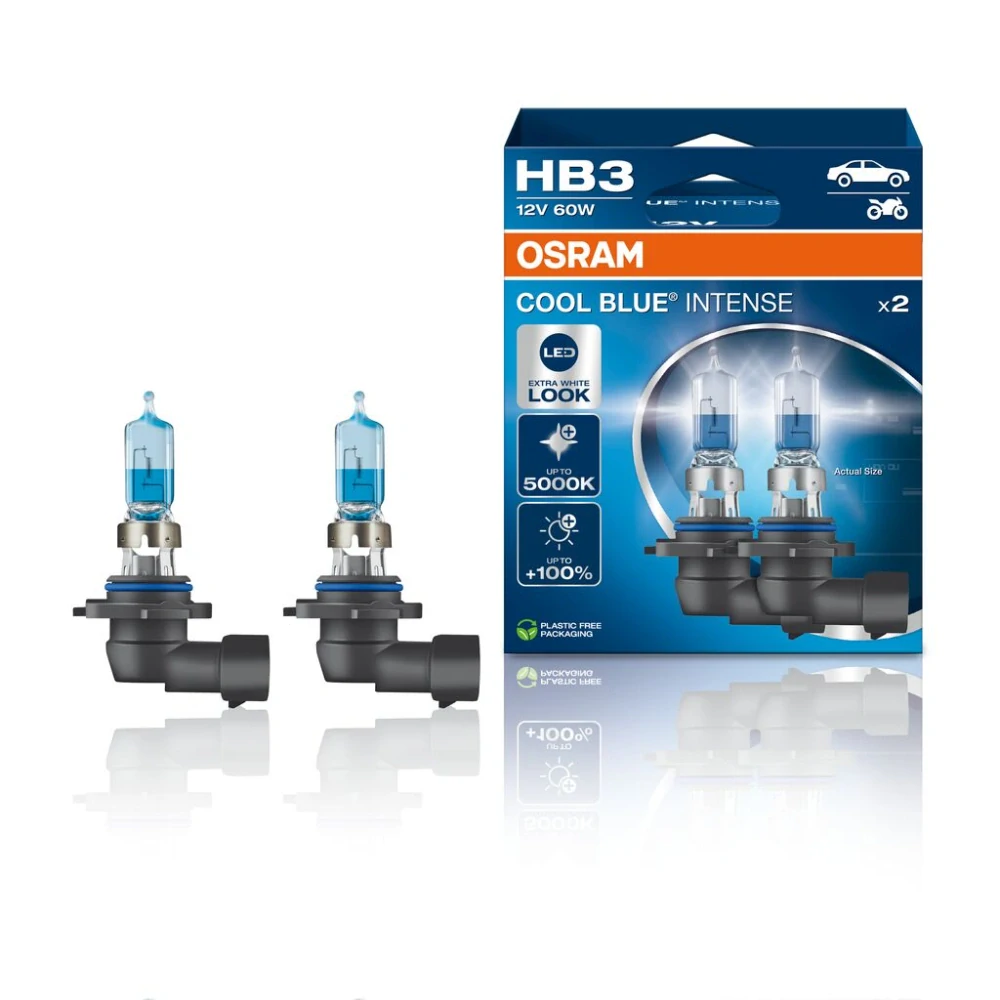 OSRAM autožárovka HB3 COOL BLUE INTENSE 12V 60W P20d (Duo-box, 2 ks)