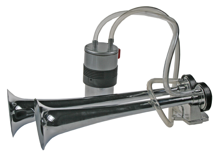 2-tónová fanfára 380mm, 12V stálý/střídavý tón s kompresorem
