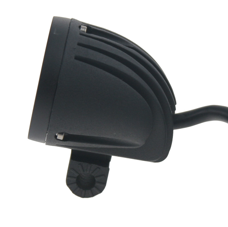 LED 1x10W světlo na mot./prac.světlo kulaté 10-30V, bodový paprsek