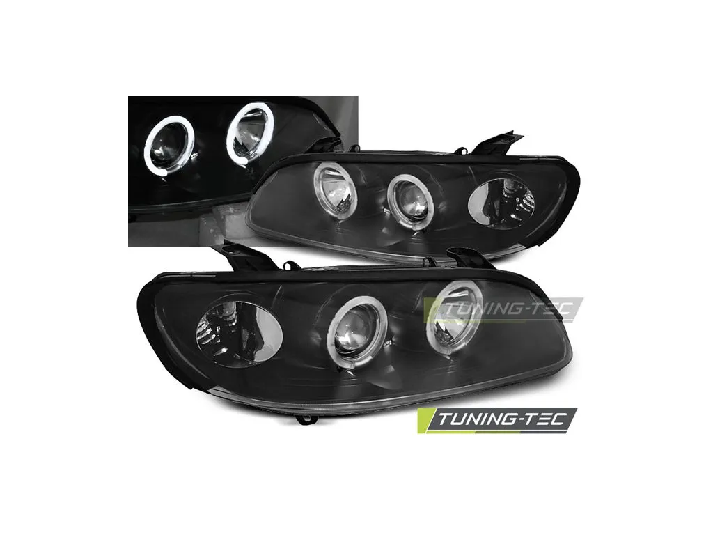 Přední světla Opel Omega B 94-99 Angel Eyes - černé
