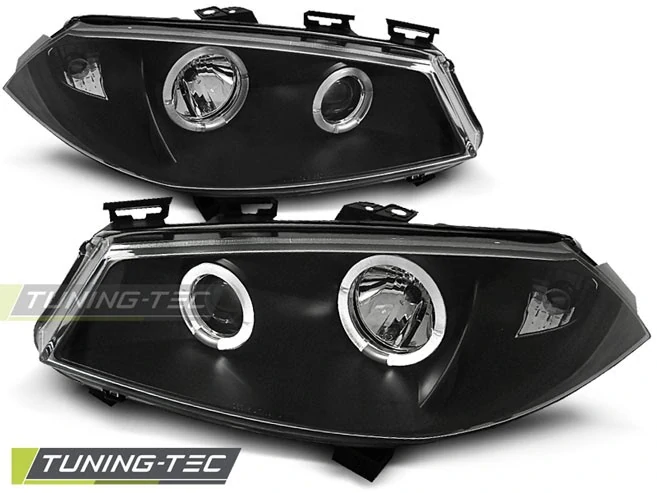 Přední světla Renault Megane 03-05 Angel Eyes - černé
