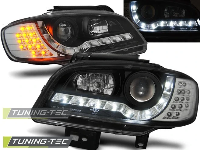 Přední světla Devil Eyes Seat Ibiza/Cordoba 99-02 LED blinkr černá