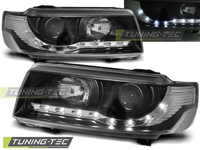 Přední světlomety, světla, lampy Volkswagen Passat B4, 1993-1996, LED Daylight, černé black