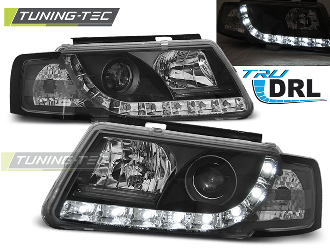 Světla přední VW PASSAT B5 3B 11.96-08.00 TRU DRL BLACK