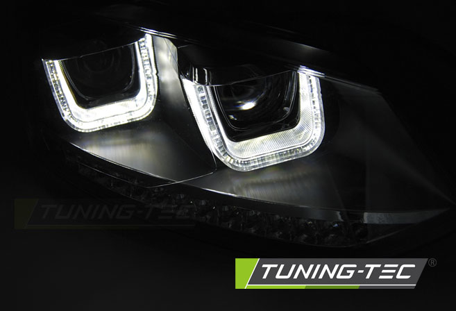 Přední světlomety VW POLO 6R 09-03.14 U-TYPE LED BLACK