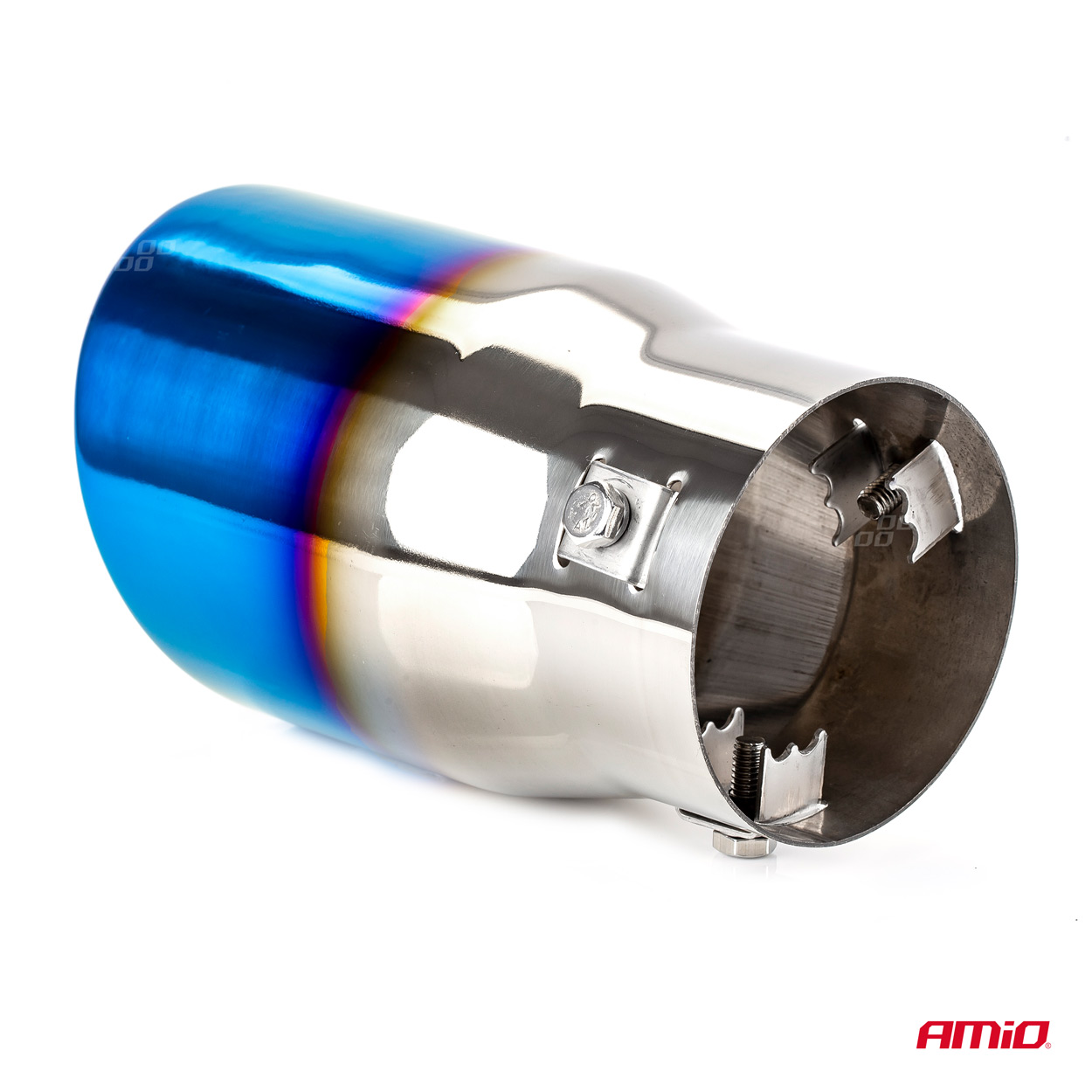 Koncovka výfuku AMIO MT 007BLC, průměr 90 mm, kulatá, opálená