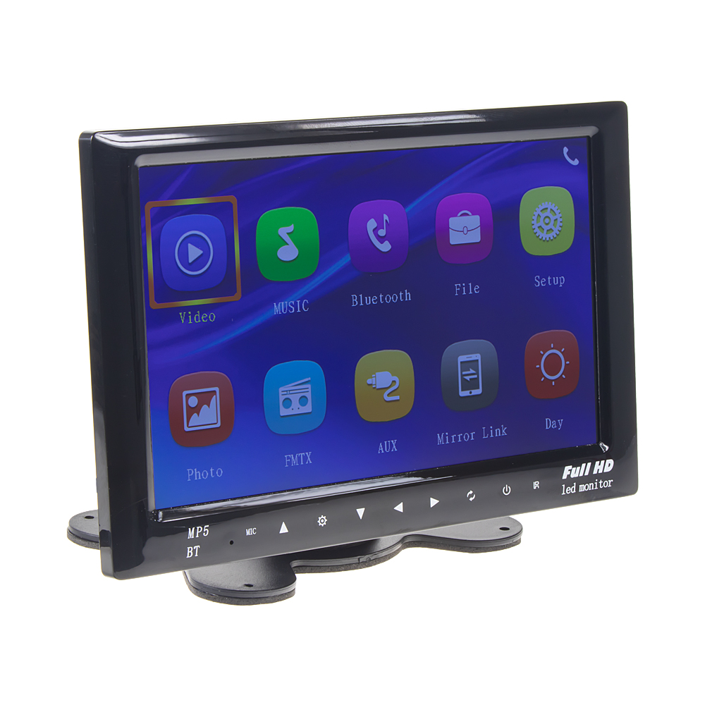 LCD monitor 7" na palubní desku s microSD/USB/FM modulátor/Bluetooth