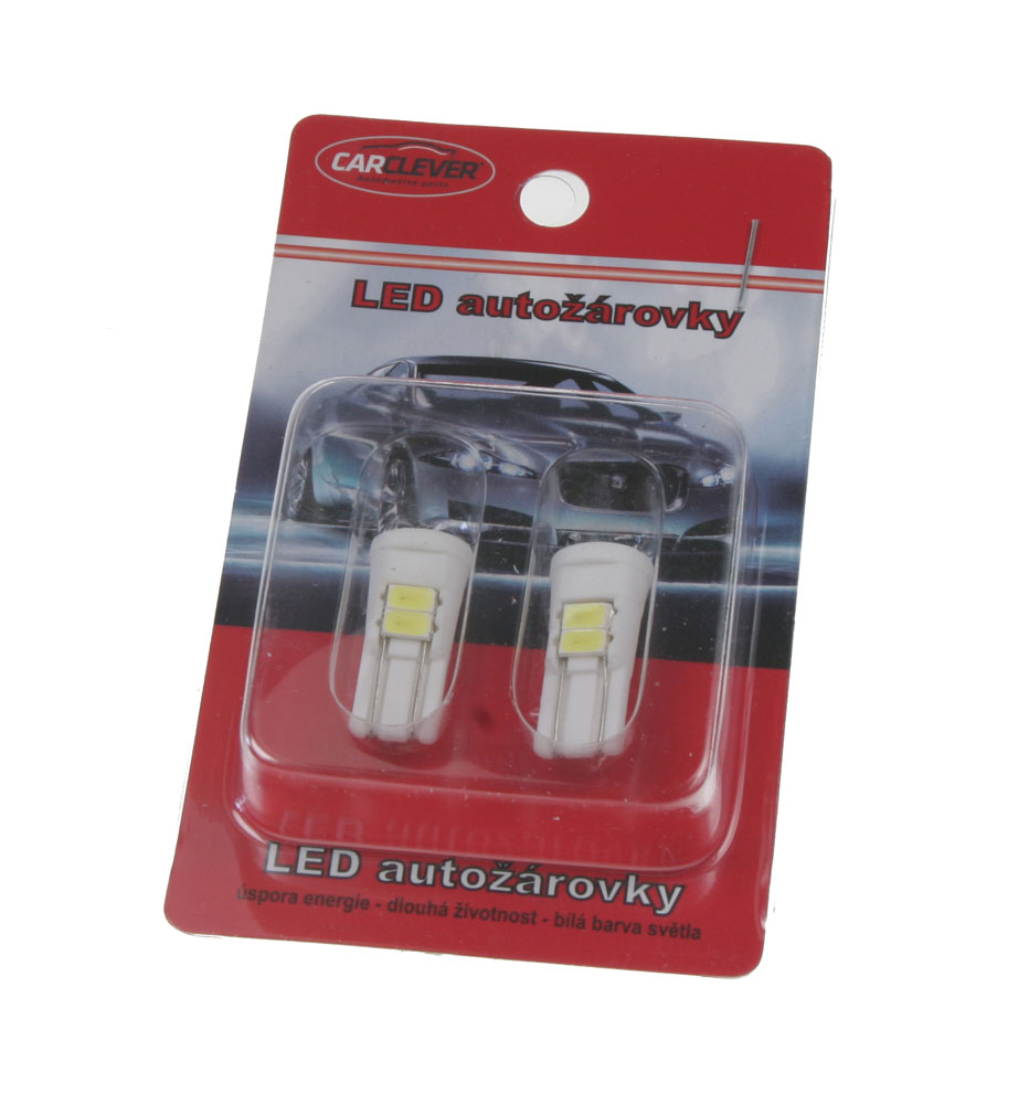 LED T10 bílá, 12V, 6LED/5630SMD s keramickou paticí