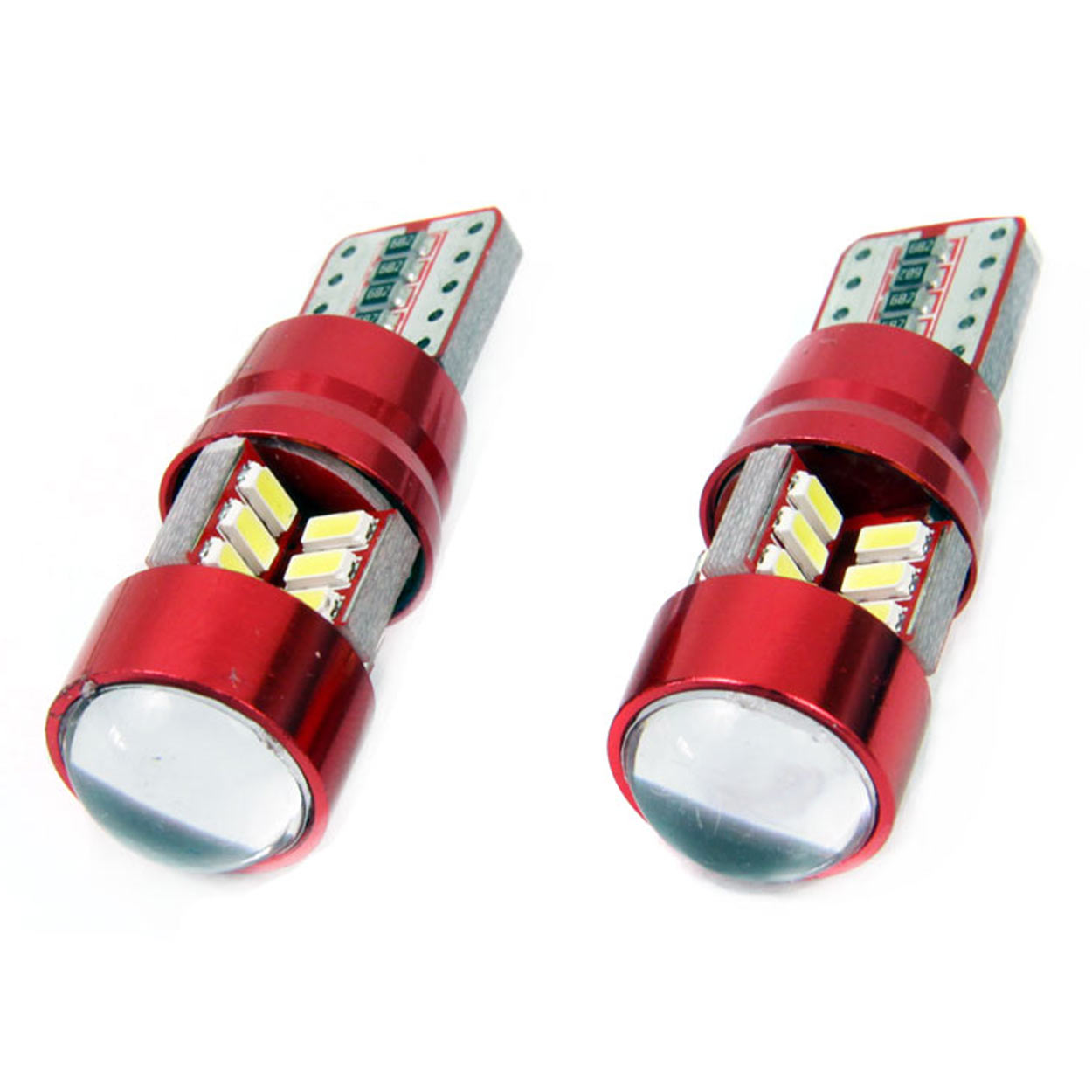 LED žárovky W5W T10 27 SMD LED s čočkou, CAN-BUS, 2 ks 