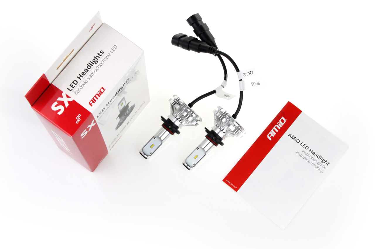 LED žárovky HB3 AMIO COB, 6000K | 5000 LM, SX series