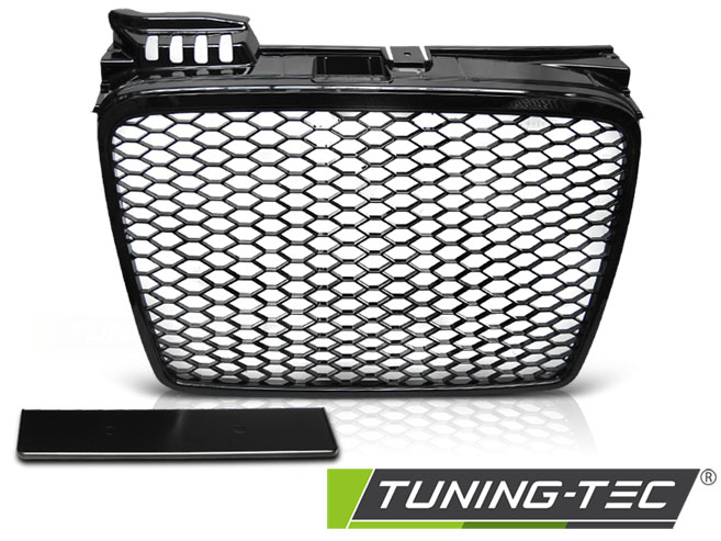 PŘEDNÍ MASKA AUDI A4 B7, 2004-2008 RS-STYL ČERNÝ LESK