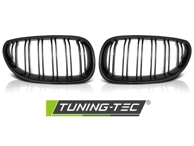 Přední maska, ledvinky BMW E60/E61 03-10 černá lesklá DOUBLE BAR M-LOOK