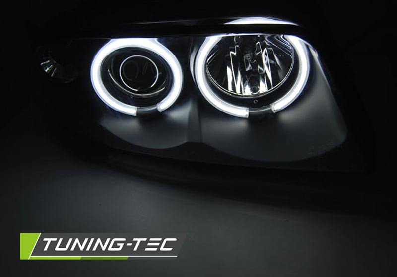 PŘEDNÍ SVĚTLA AUDI A4, 1994-1998, ANGEL EYES , ČERNÉ 
