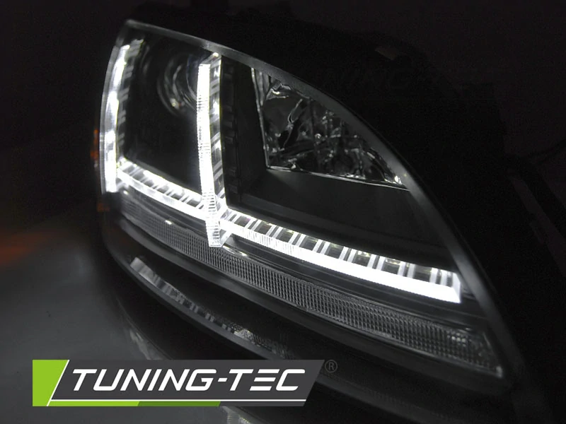 PŘEDNÍ SVĚTLA AUDI TT, 2006-2010, S LED DYNAMICKÝM BLINKREM, ČERNÉ