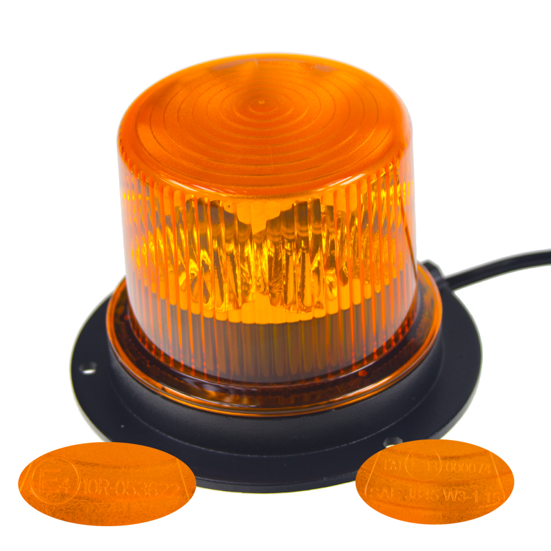 PROFI LED maják 12-24V 36x1W oranžový magnet ECE R65 130x100 mm