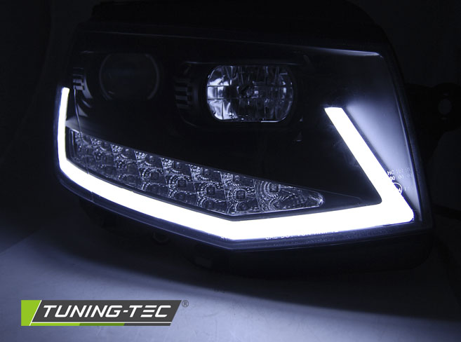 PŘEDNÍ SVĚTLA, VW T6 2015- TUBE LIGHT, ČERNÉ