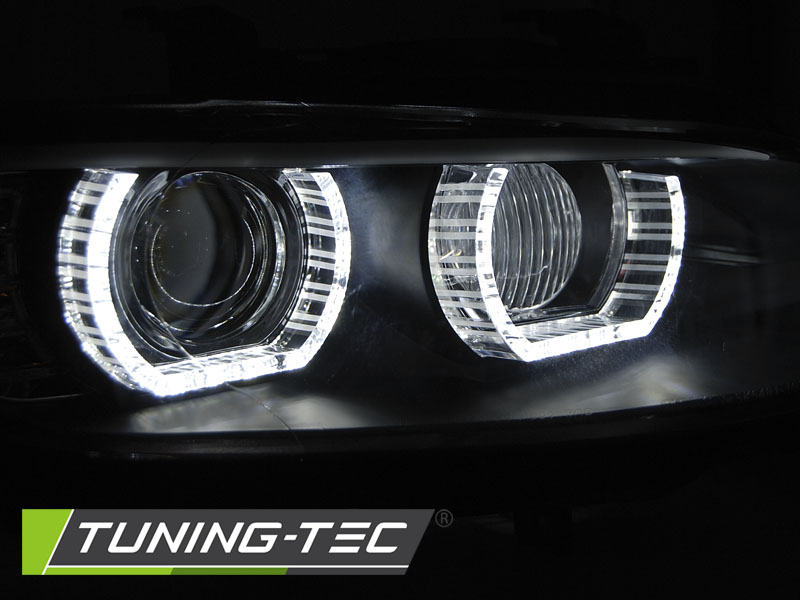 PŘEDNÍ SVĚTLA BMW E92,93, 2006-2010 3D ANGEL EYES, ČERNÉ