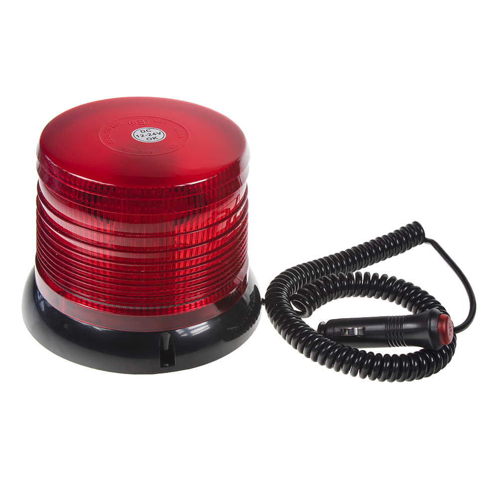 LED maják, 12-24V, červený magnet