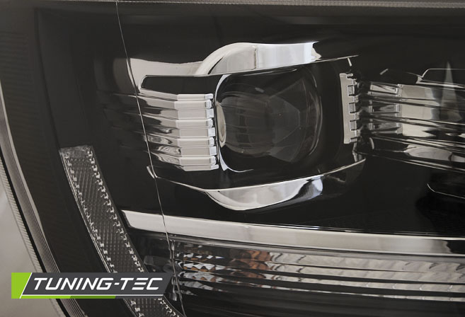 PŘEDNÍ SVĚTLA, LAMPY VW T6 2015-, LED DRL ČERNÉ