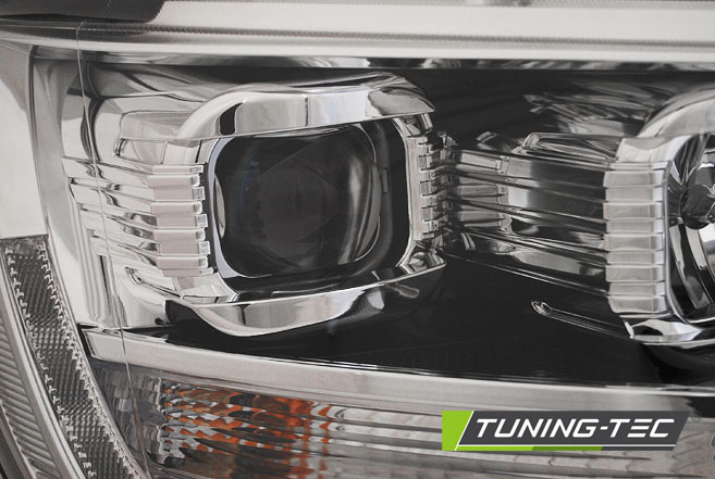 PŘEDNÍ SVĚTLA, LAMPY VW T6 2015-, LED DRL CHROMOVÉ