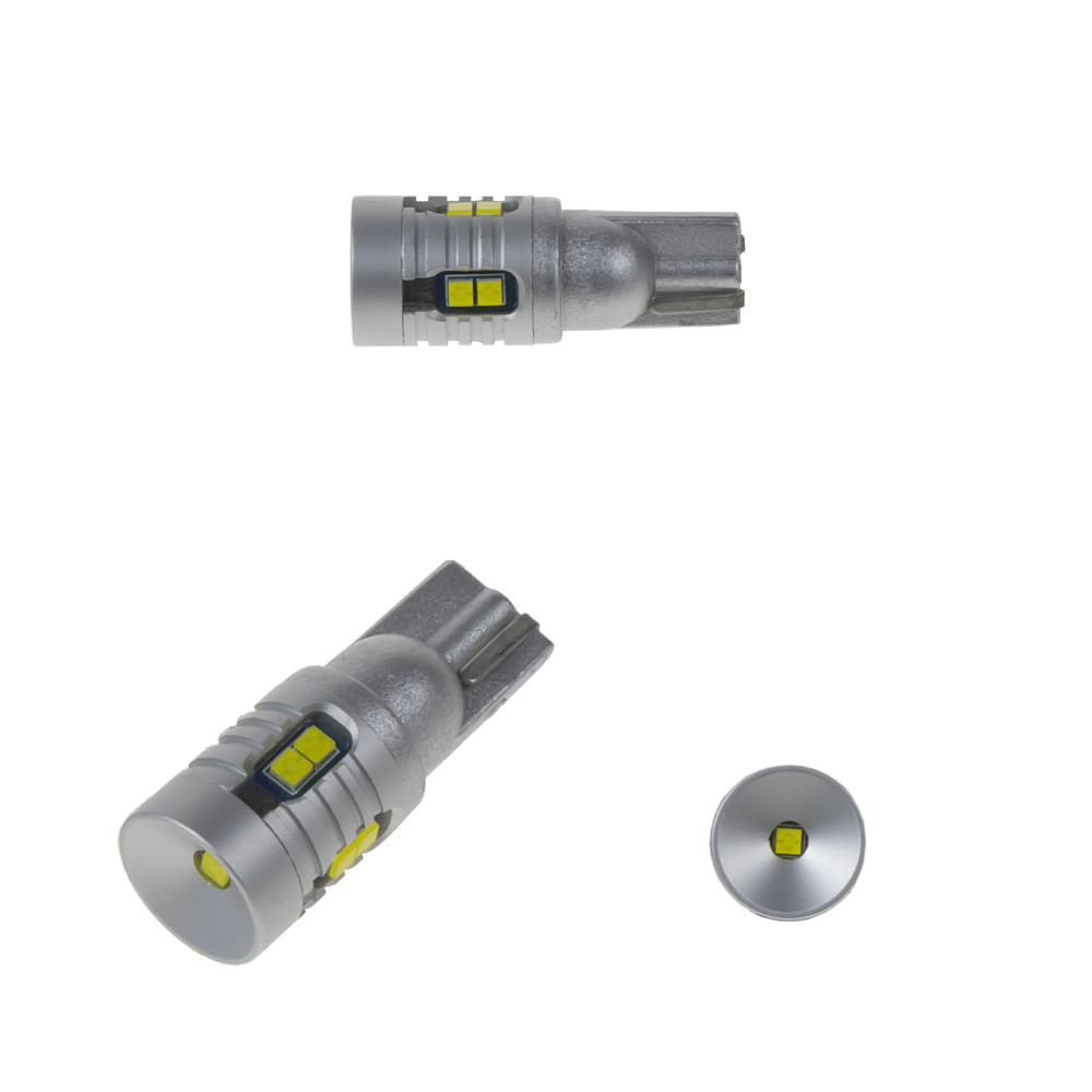 LED T10 bílá, 12/24V, 9LED/3W SMD